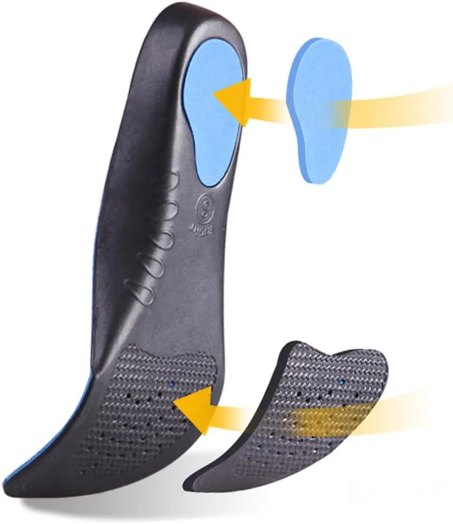 1 Pair Flat Foot Correcting Insoles for Flatfoot Arch Support Shoe Pads Comfortable Damping Cushion for Casual Shoes Sneakers for Running Hiking Basketball Men Women