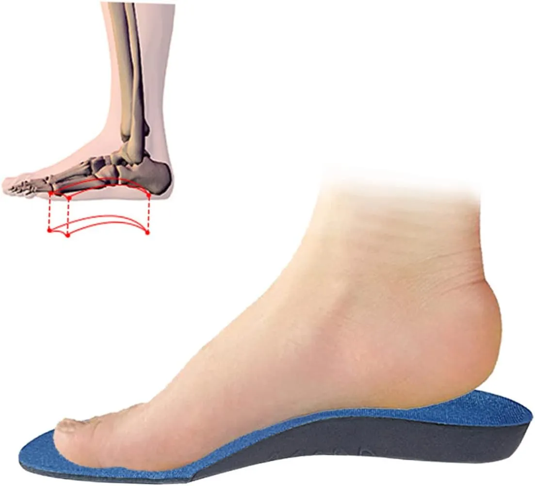 1 Pair Flat Foot Correcting Insoles for Flatfoot Arch Support Shoe Pads Comfortable Damping Cushion for Casual Shoes Sneakers for Running Hiking Basketball Men Women