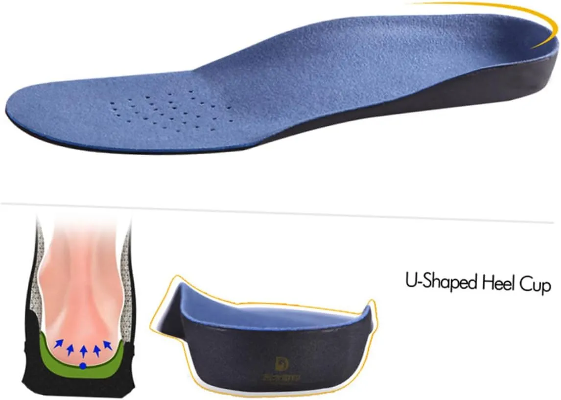 1 Pair Flat Foot Correcting Insoles for Flatfoot Arch Support Shoe Pads Comfortable Damping Cushion for Casual Shoes Sneakers for Running Hiking Basketball Men Women