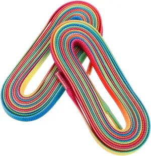 1 Pair Waxed Hockey Skate Laces Rainbow Gradient Flat Polyester Shoelaces for Ice Skating Waterproof Non-slip Laces for Youth Adult Sports Shoes