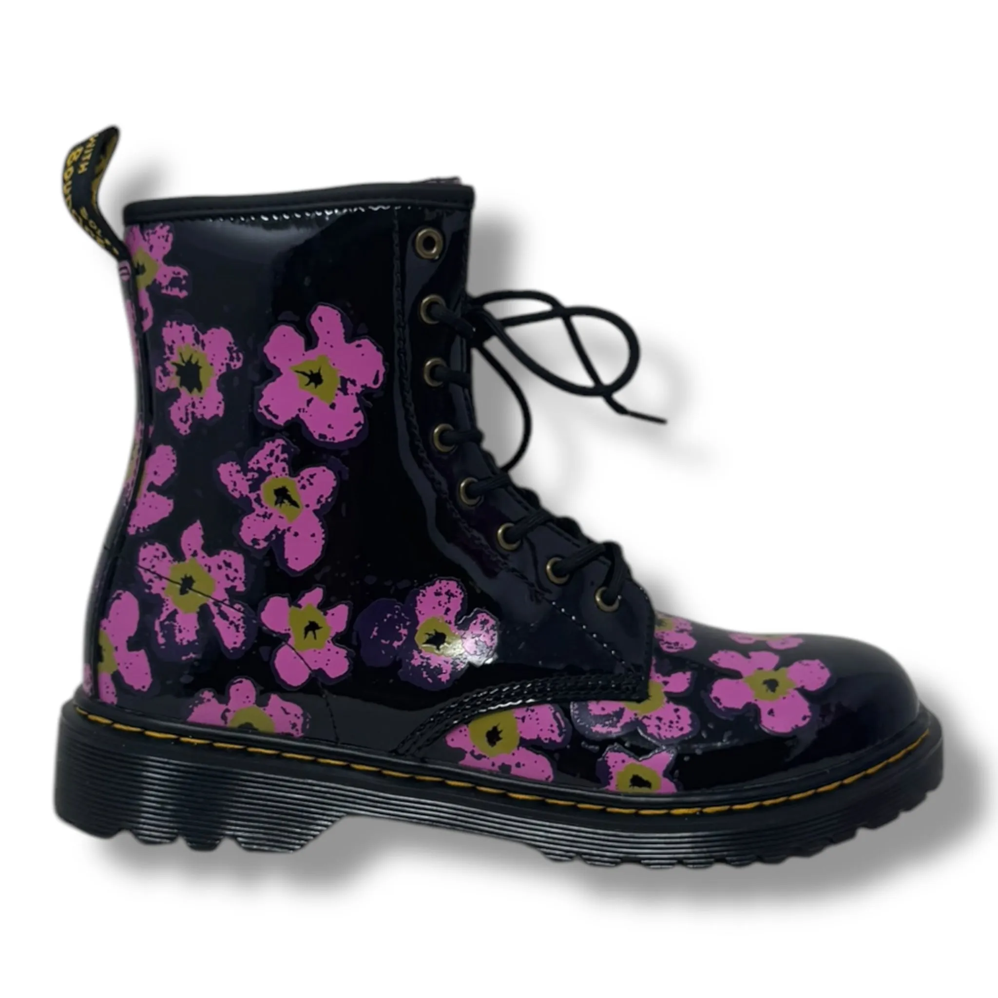 1460 Pansey Fayre Boots Combat By Dr Martens In Floral Print, Size: 7