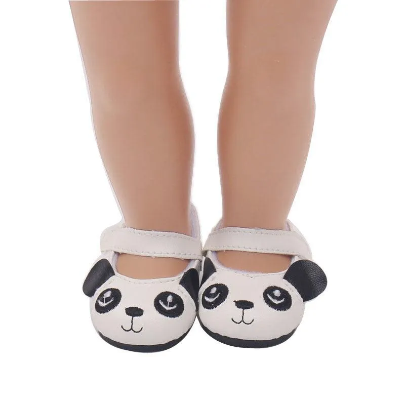 18-inch American Girl Children's Shoes Panda Flat Shoes Toy Accessories Doll Clothes Hot Sale Doll Accessories