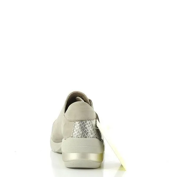 24 Hrs 24032 Snake Print Beige Sneakers