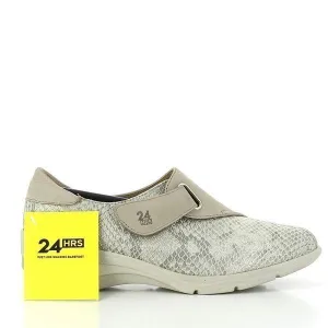 24 Hrs 24032 Snake Print Beige Sneakers