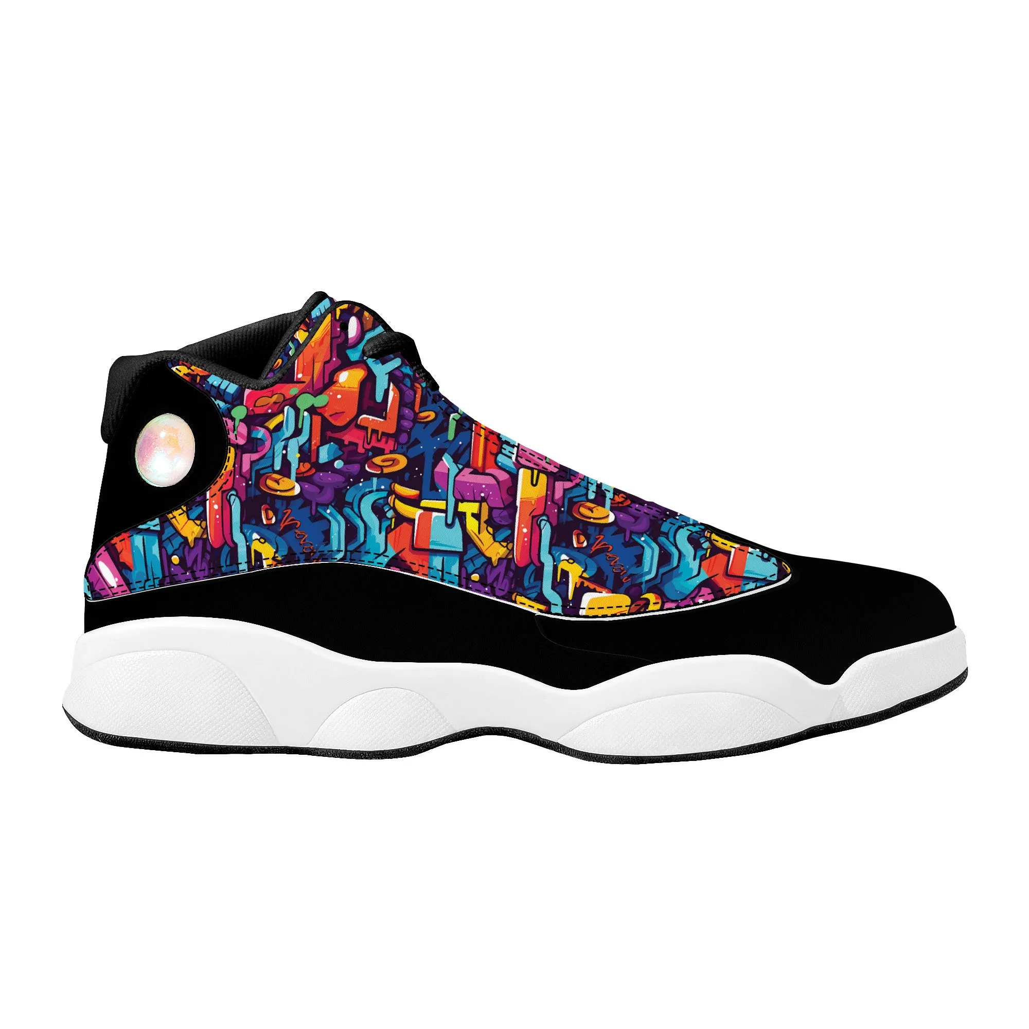 3D Abstract Street Art Graffiti High-Performance Basketball Shoes