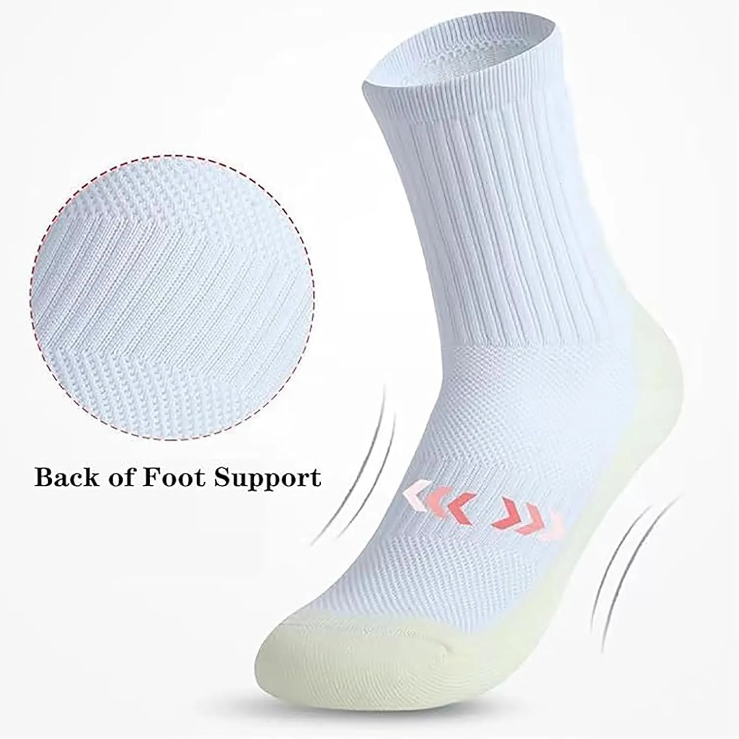 8 Pairs 9-12 Years Old Kids Soccer Grip Socks Anti Slip Athletic Socks Cushioned Football Crew Socks for Teens Boys