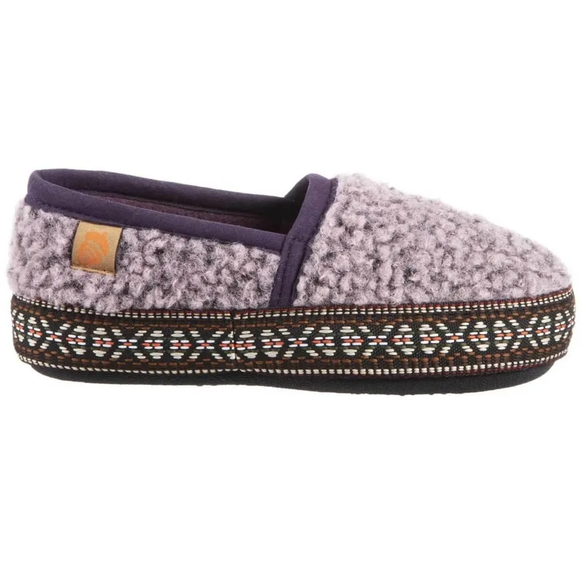Acorn Kids' Slippers - L’il Woven Trim Moccasins, Iris, K8/9 | A19009IRS8-9