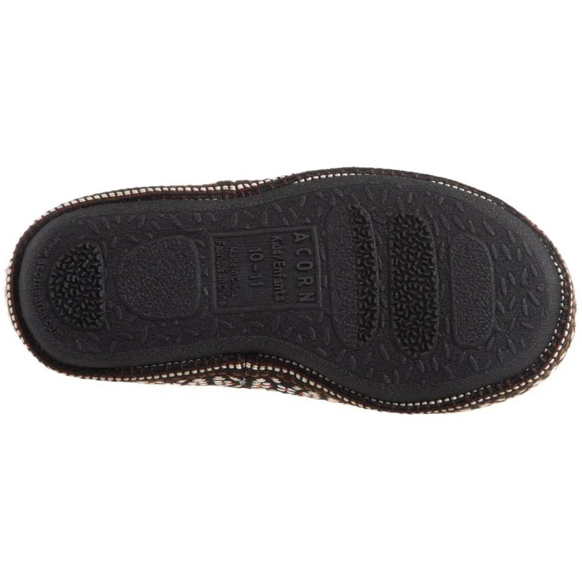 Acorn Kids' Slippers - L’il Woven Trim Moccasins, Iris, K8/9 | A19009IRS8-9