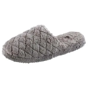 Acorn Women's Clog Slippers - Spa Quilted Skid Resistant, Grey, Large | A20123GRYWL