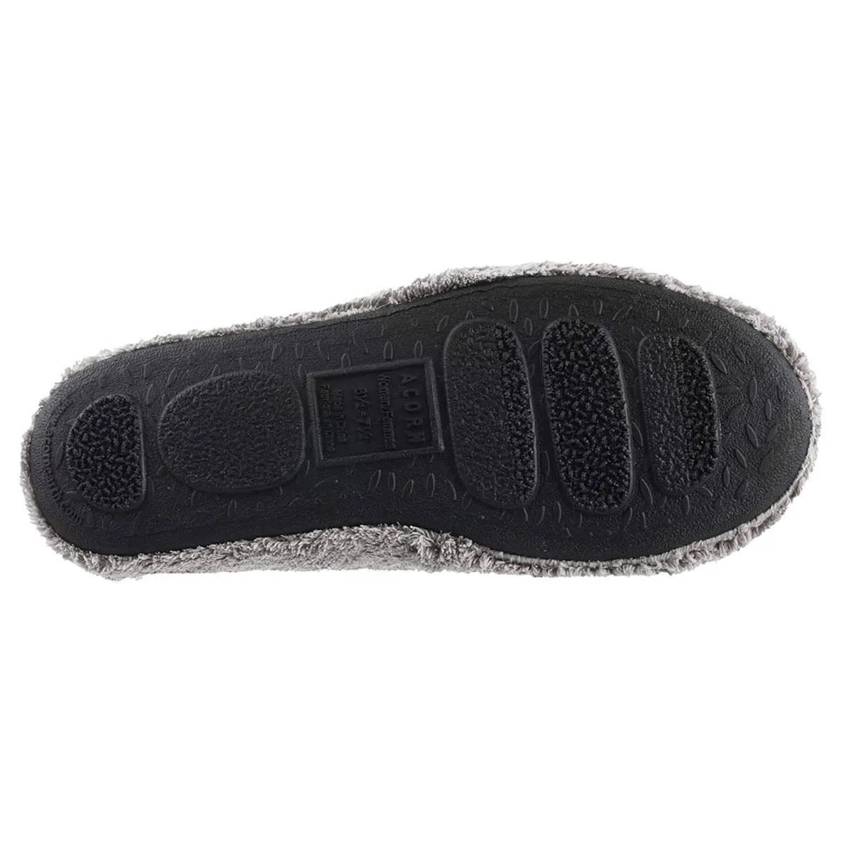 Acorn Women's Clog Slippers - Spa Quilted Skid Resistant, Grey, Large | A20123GRYWL