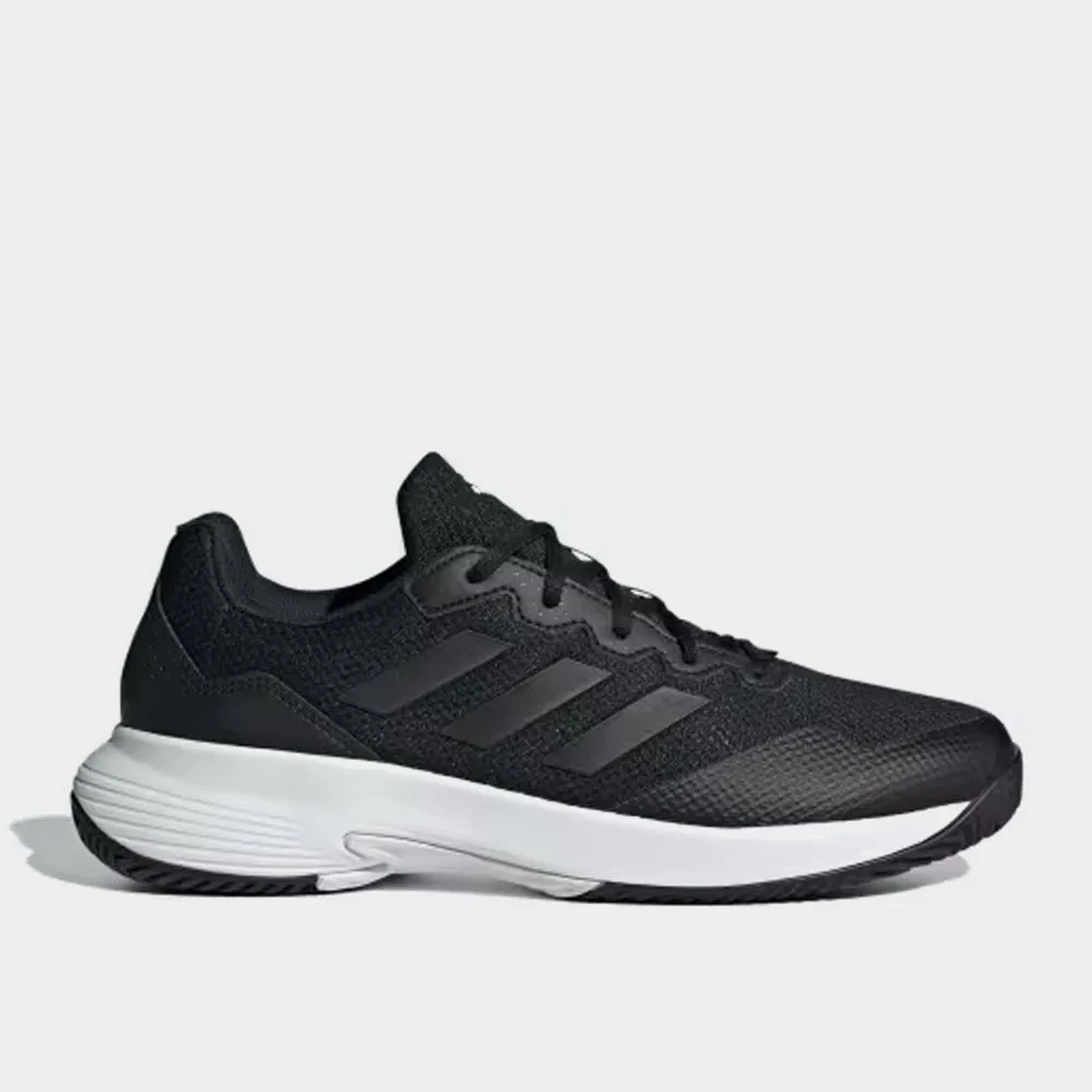 Adidas Mens Gamecourt 2 Tennis Shoe Black/white _ 182742 _ Black