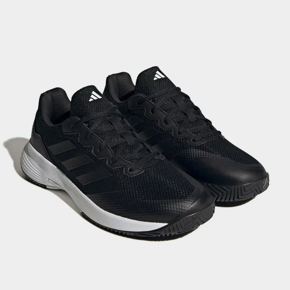 Adidas Mens Gamecourt 2 Tennis Shoe Black/white _ 182742 _ Black