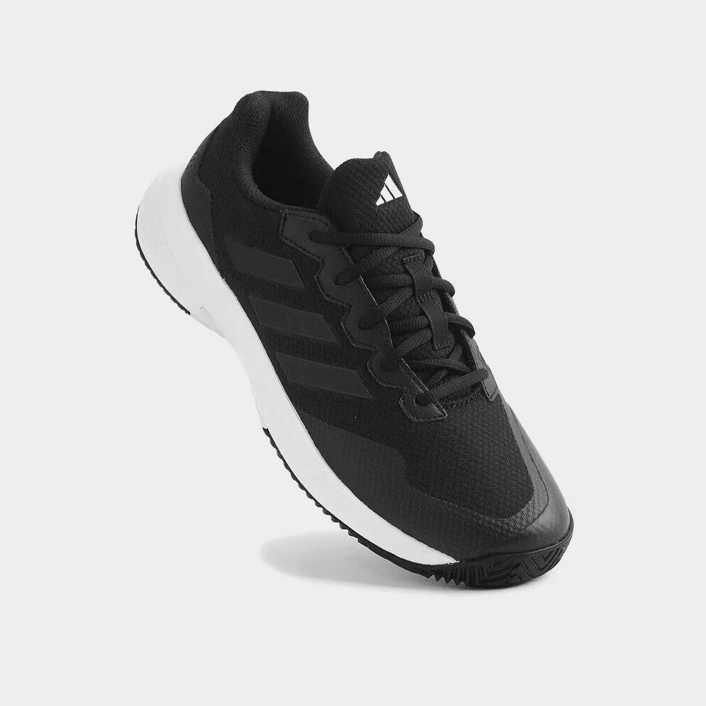 Adidas Mens Gamecourt 2 Tennis Shoe Black/white _ 182742 _ Black