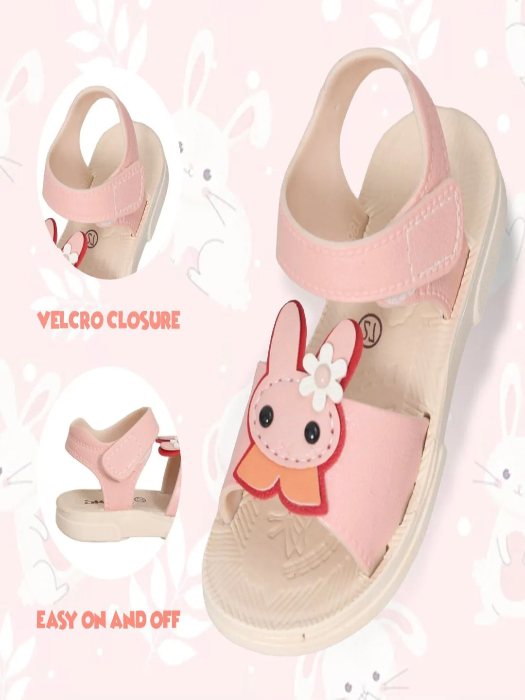 Adorable Bunny Detail Sandals