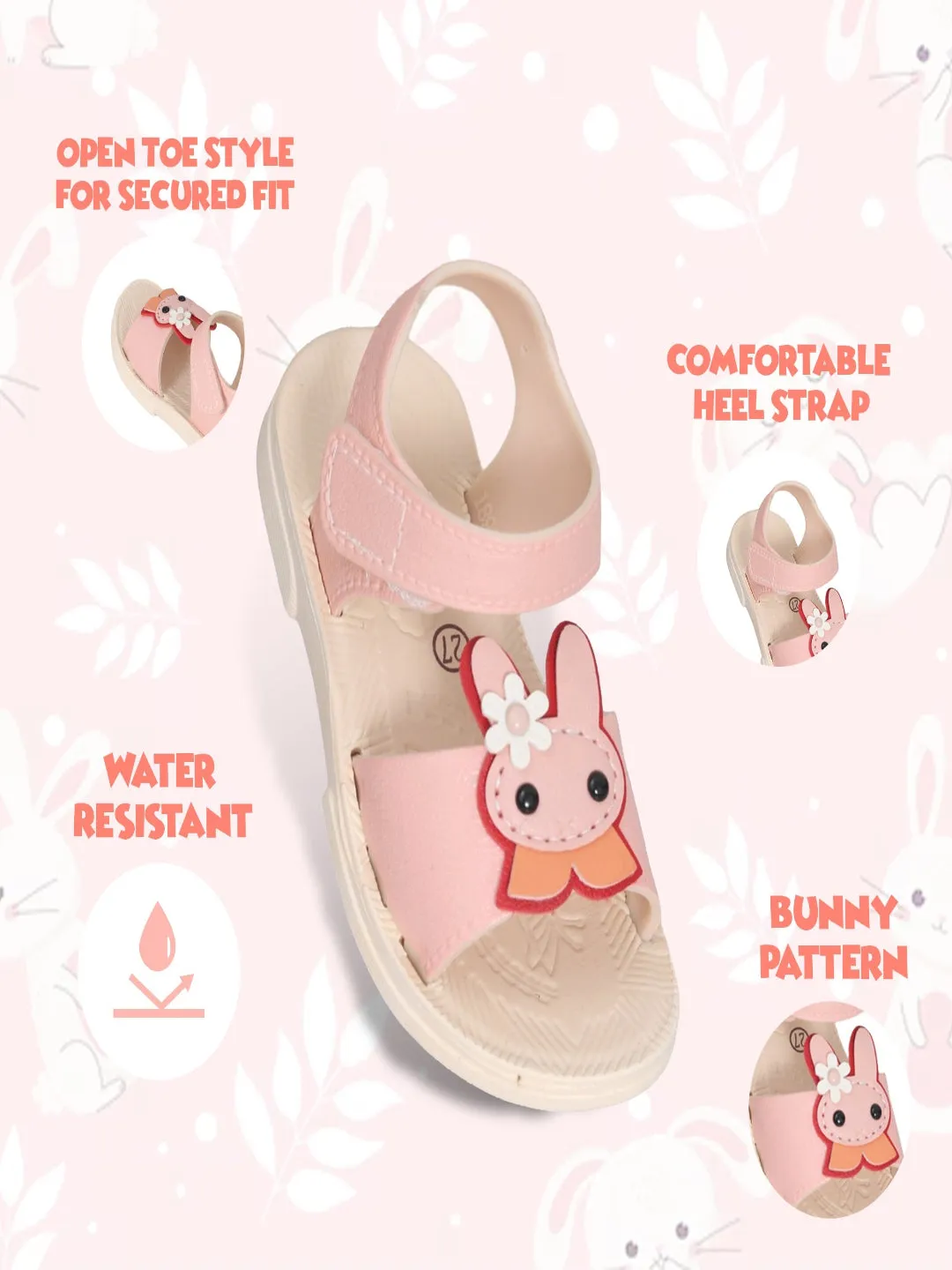 Adorable Bunny Detail Sandals