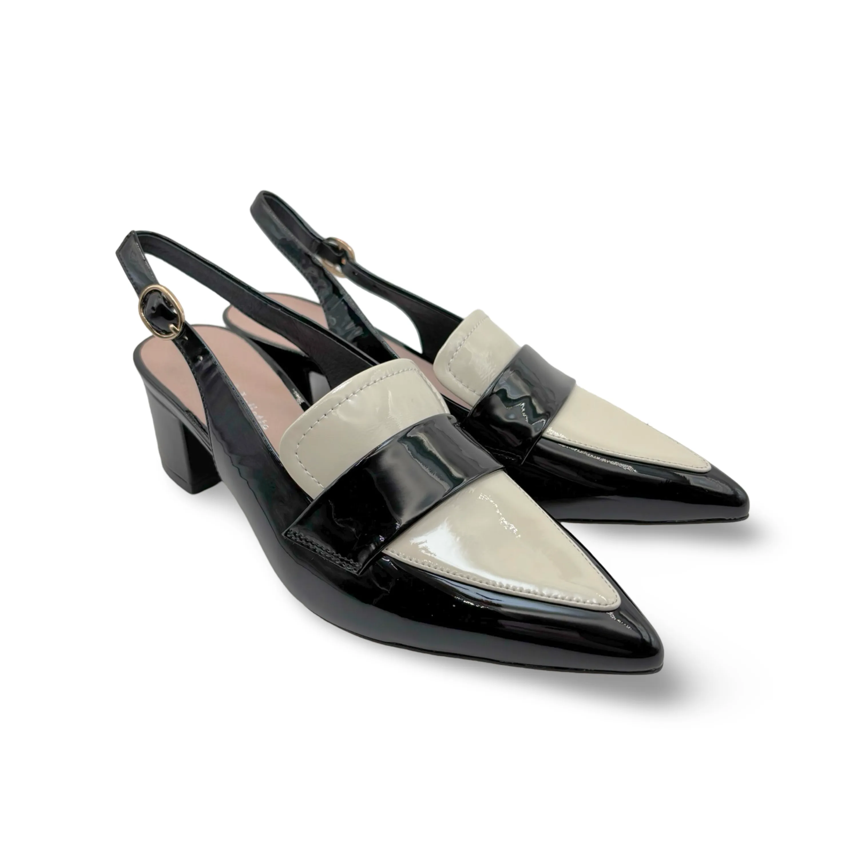 Aiday Black/Ivory Slingback