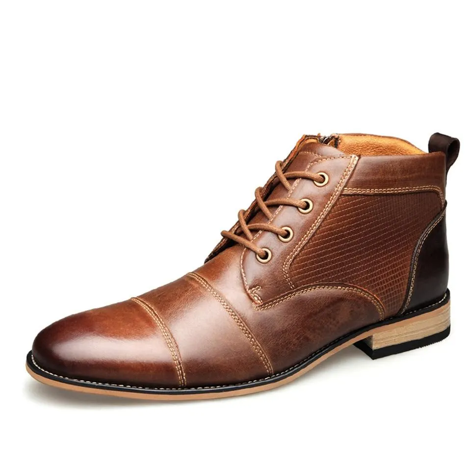 Angelo Ricci™ Brand Ankle Boots With Laces