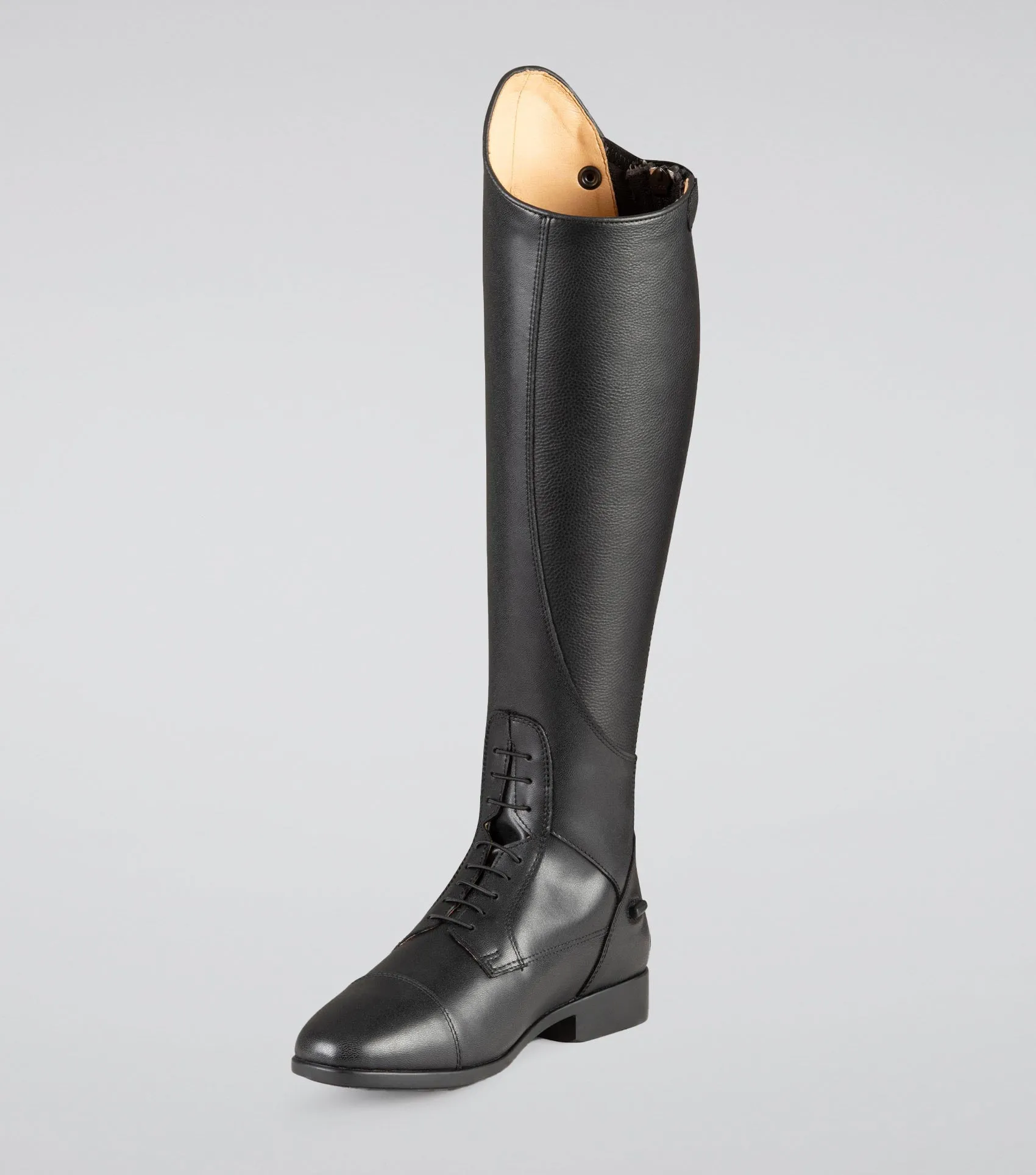 Anima Ladies Synthetic Field Tall Riding Boot Black (Wide Calf)