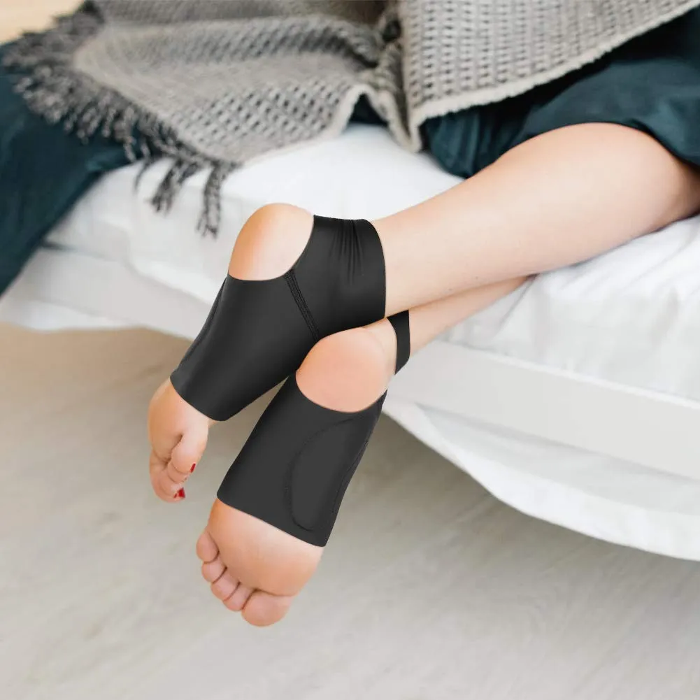 Arch Support Brace, Ankle Sleeve with Arch Support Ankle Protector Wrap with Gel Pads for Plantar Fasciitis, Heel Spurs, Feet Pain, Flat Arches Pain Relief, Fits Men and Women(1 Pair)