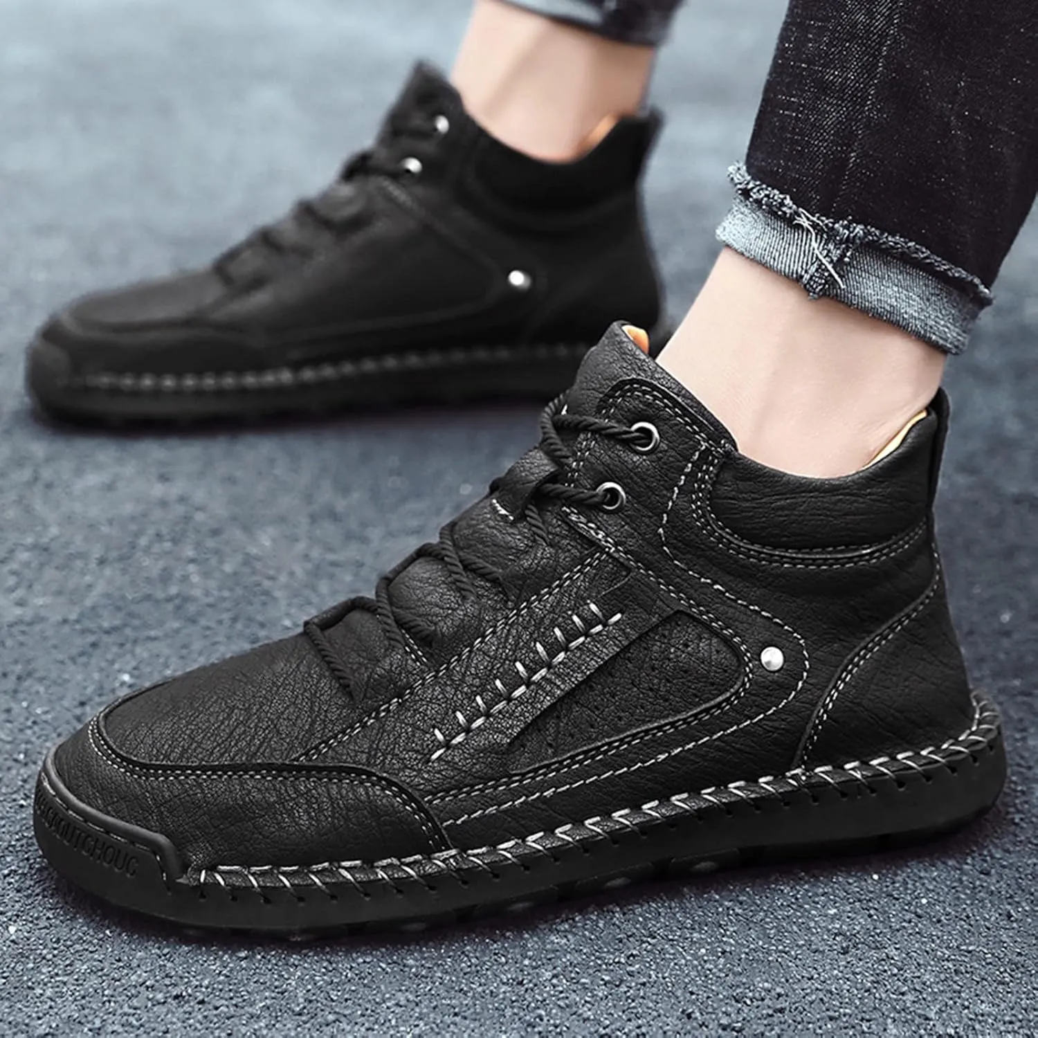 Arch Support Hiking Shoes for Men Lightweight Breathable Slip on Running Shoe Arch Support Sports Shoes for Men