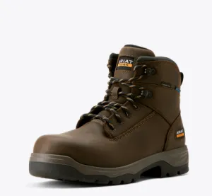 Ariat Men's Turbo Duratread 6" Waterproof Carbon Toe Work Boot - Dark Brown - 10054294