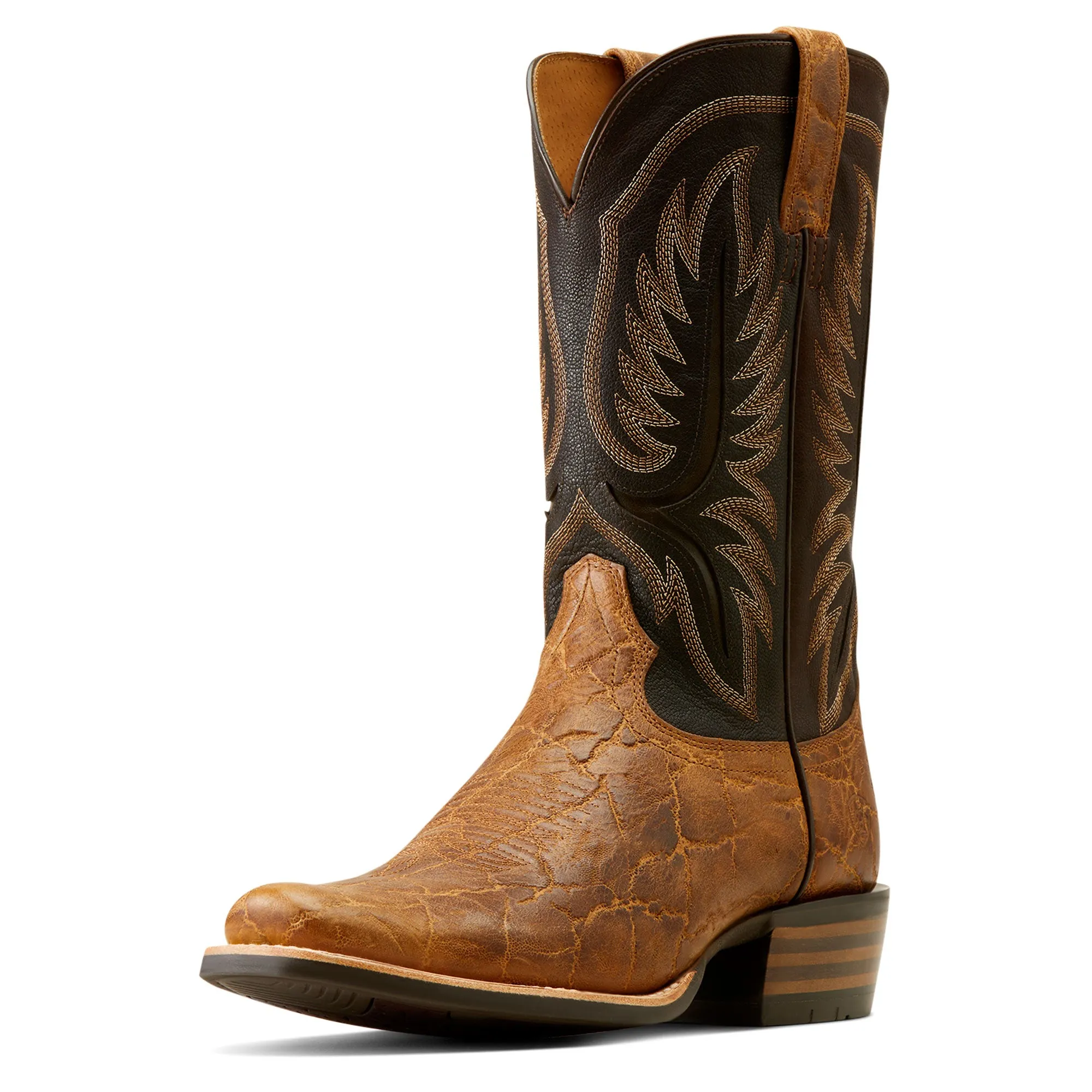 ARIAT STADTLER SMOKED TAN|AGING BARREL COWBOY BOOT