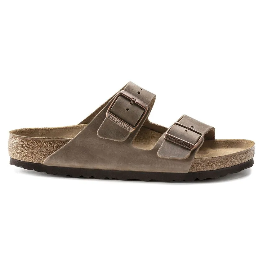 Arizona Classic Footbed Sandal in Tobacco Brown Oiled Leather
