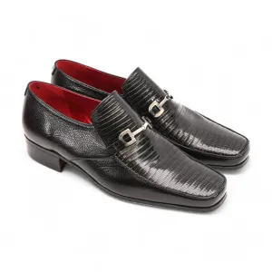 Artioli Fausto Men's Shoes Exotic Lizard / Calf-Skin Leather Horsebit Loafer (ART1084)