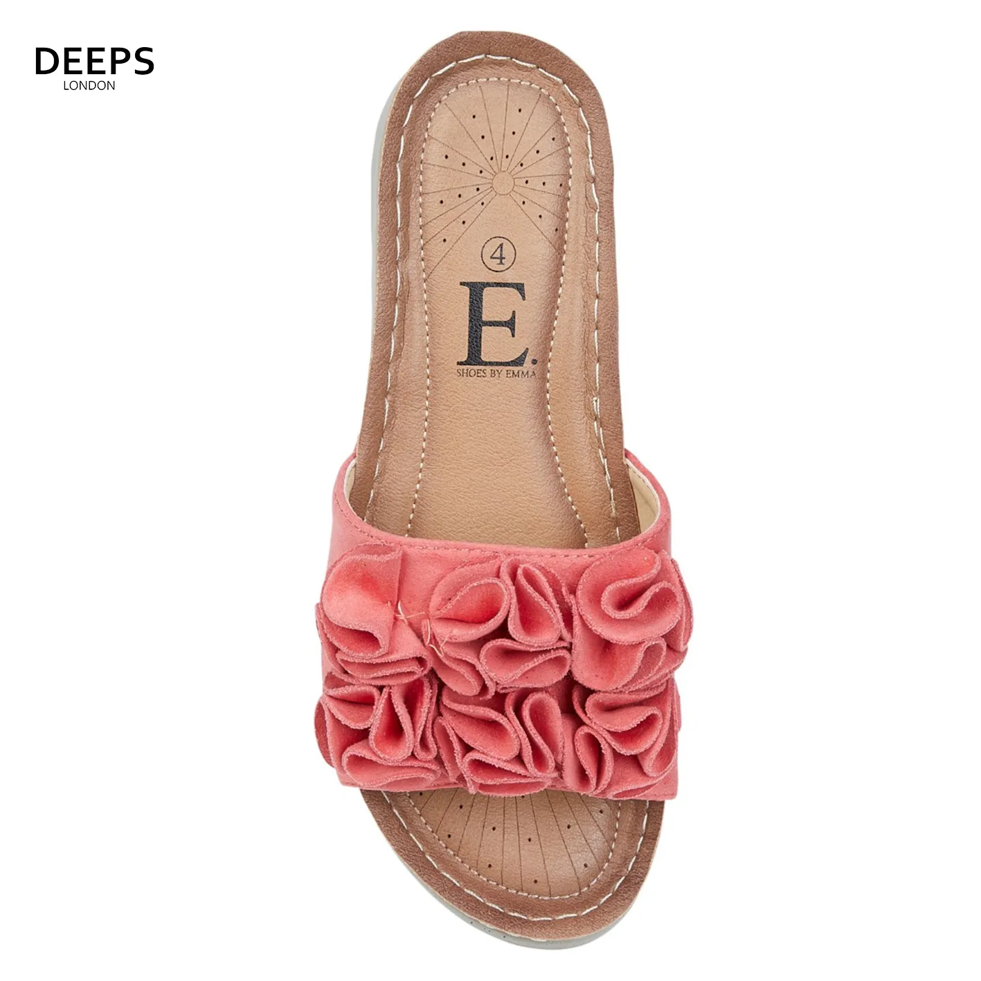ARYA WOMENS ULTRA LIGHT WEIGHT MULE WITH PADDED INSOCK CORAL
