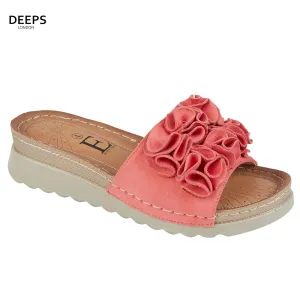 ARYA WOMENS ULTRA LIGHT WEIGHT MULE WITH PADDED INSOCK CORAL
