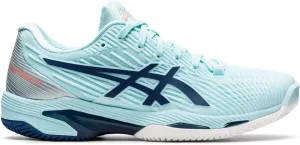 ASICS Solution Speed FF 2 Clay Tennis Shoes for Women - PU-Applied Upper - Supreme Bounce Clear Blue/Light Indigo 9 B - Medium