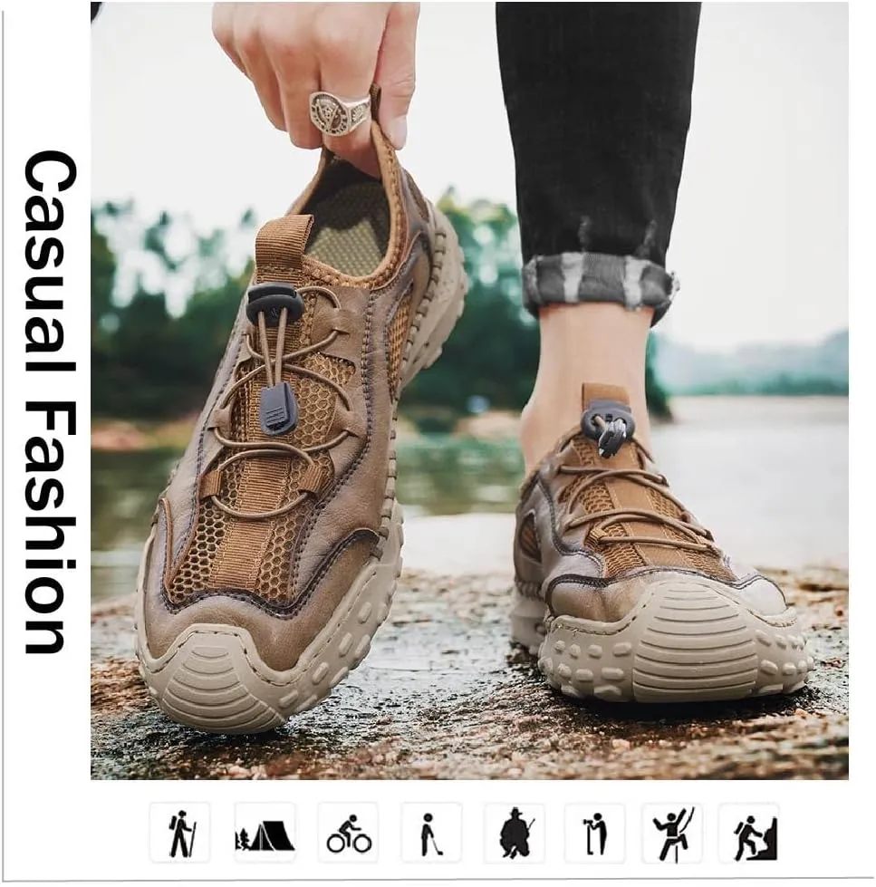 Asifn Men's Casual Shoes Lightweight Breathable Low-Top Mesh Sports Shoes Gym Outdoor Non-Slip Wear-Resistant Training Shoes