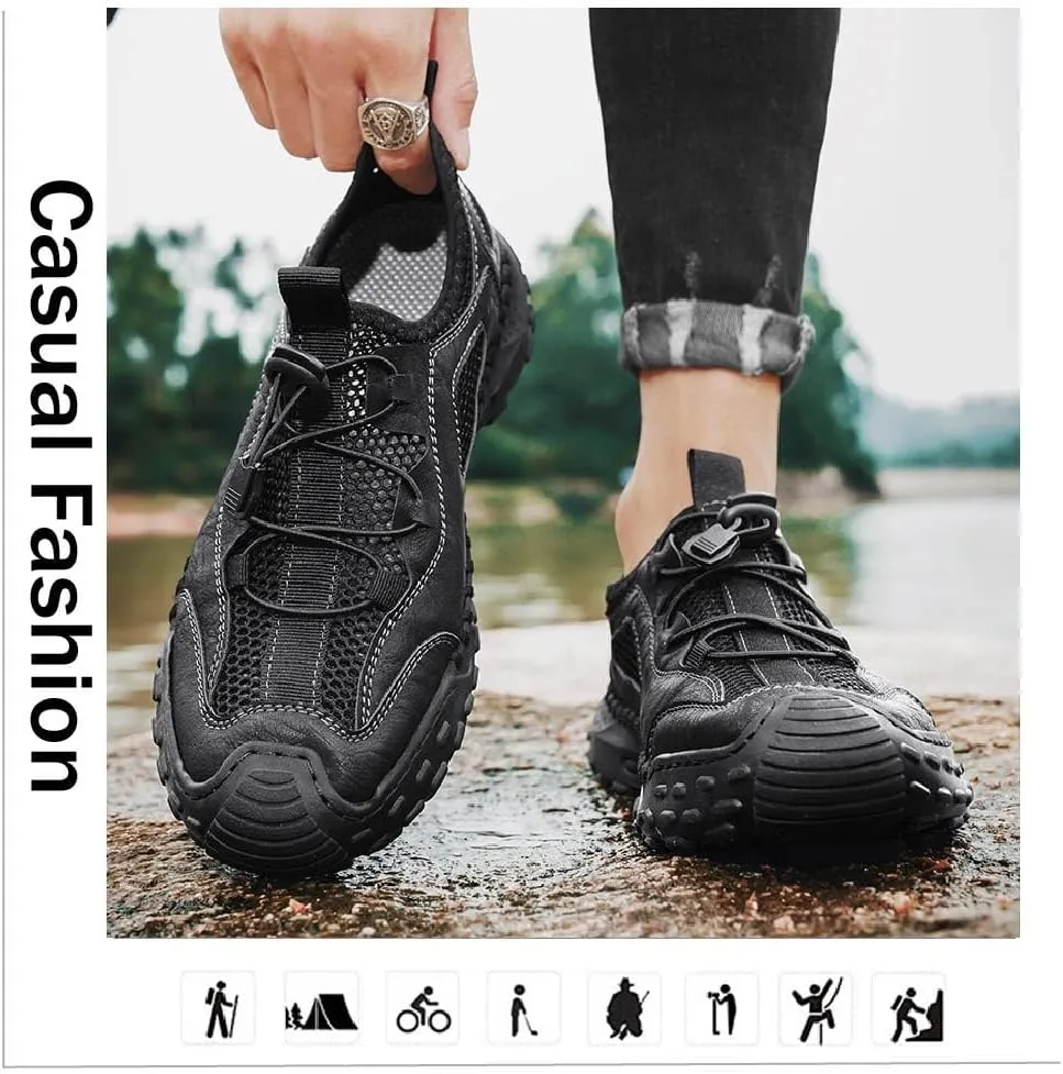 Asifn Men's Casual Shoes Lightweight Breathable Low-Top Mesh Sports Shoes Gym Outdoor Non-Slip Wear-Resistant Training Shoes