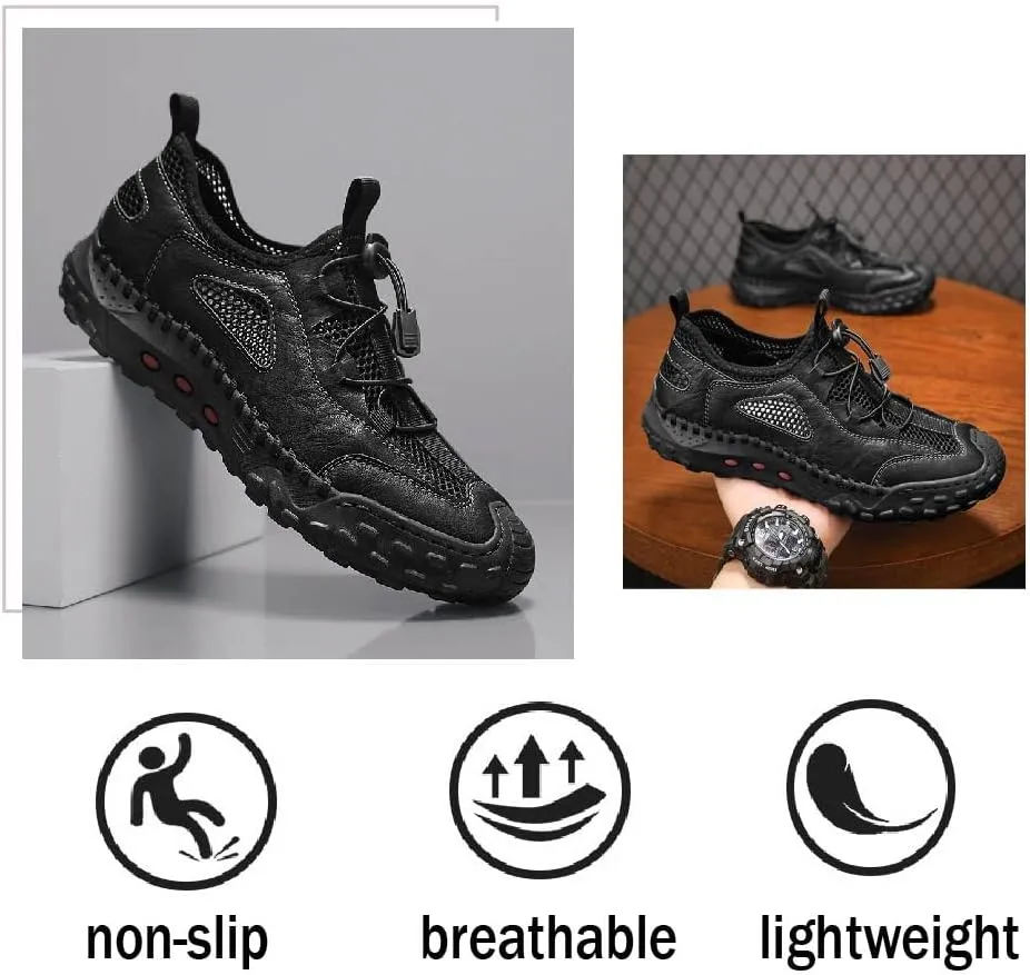 Asifn Men's Casual Shoes Lightweight Breathable Low-Top Mesh Sports Shoes Gym Outdoor Non-Slip Wear-Resistant Training Shoes