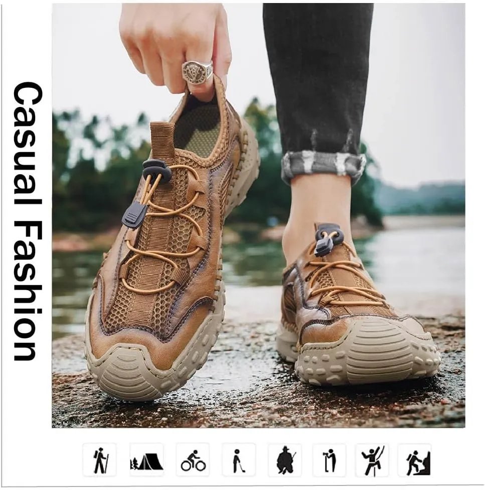 Asifn Men's Casual Shoes Lightweight Breathable Low-Top Mesh Sports Shoes Gym Outdoor Non-Slip Wear-Resistant Training Shoes