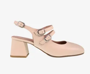 Ateliers "Elle"  Beige leather dress shoe