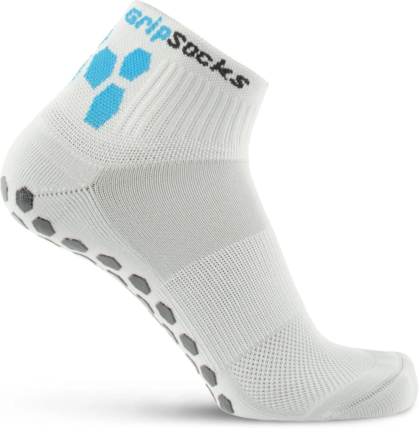 Athletic Grip Socks - Crew Height, Quarter Crew, and No Show - Yoga, Pilates, Soccer, Football, Gym, Crossfit