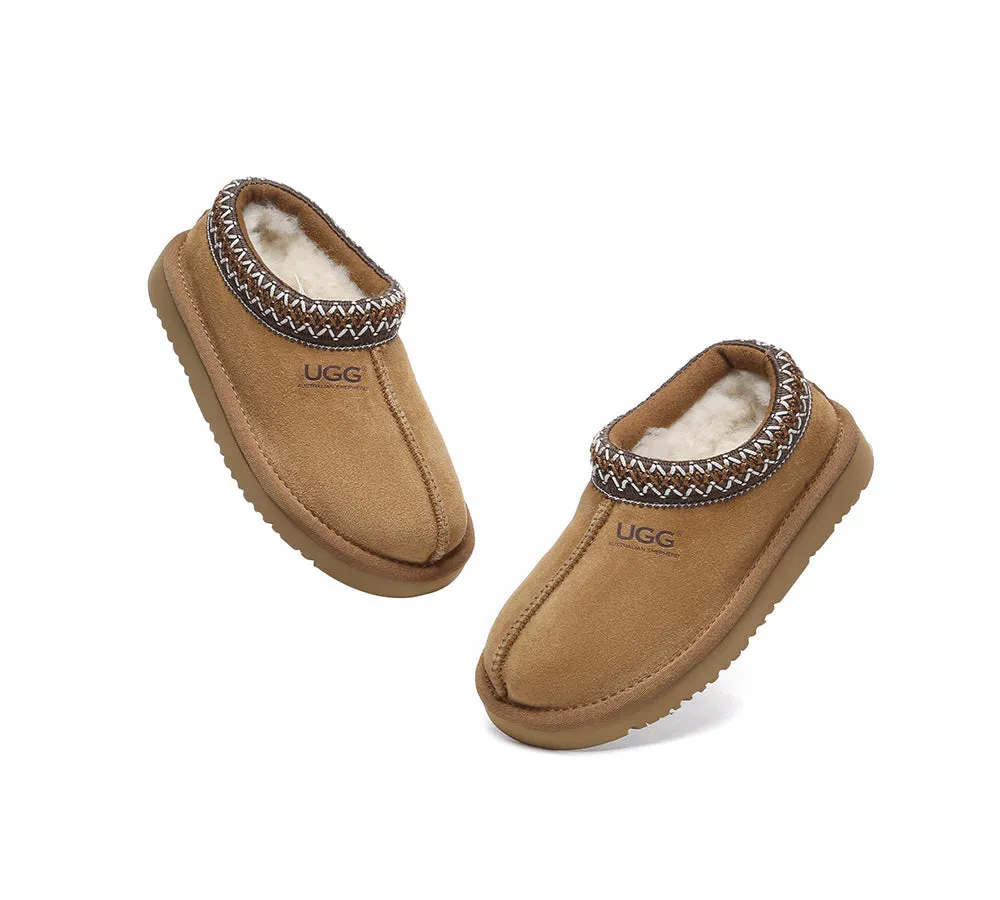 AUSTRALIAN SHEPHERD® UGG Slippers Kids Sheepskin Wool Ankle Tazzy Hippie