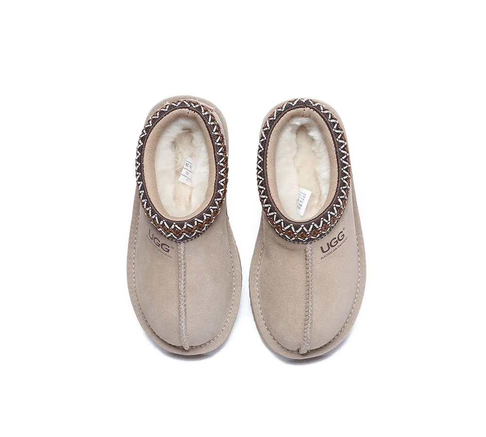 AUSTRALIAN SHEPHERD® UGG Slippers Kids Sheepskin Wool Ankle Tazzy Hippie