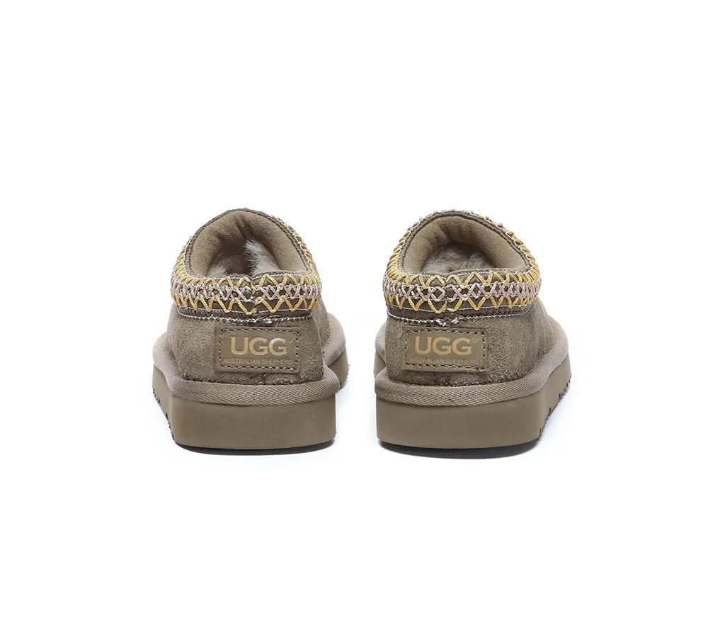 AUSTRALIAN SHEPHERD® UGG Slippers Kids Sheepskin Wool Ankle Tazzy Hippie