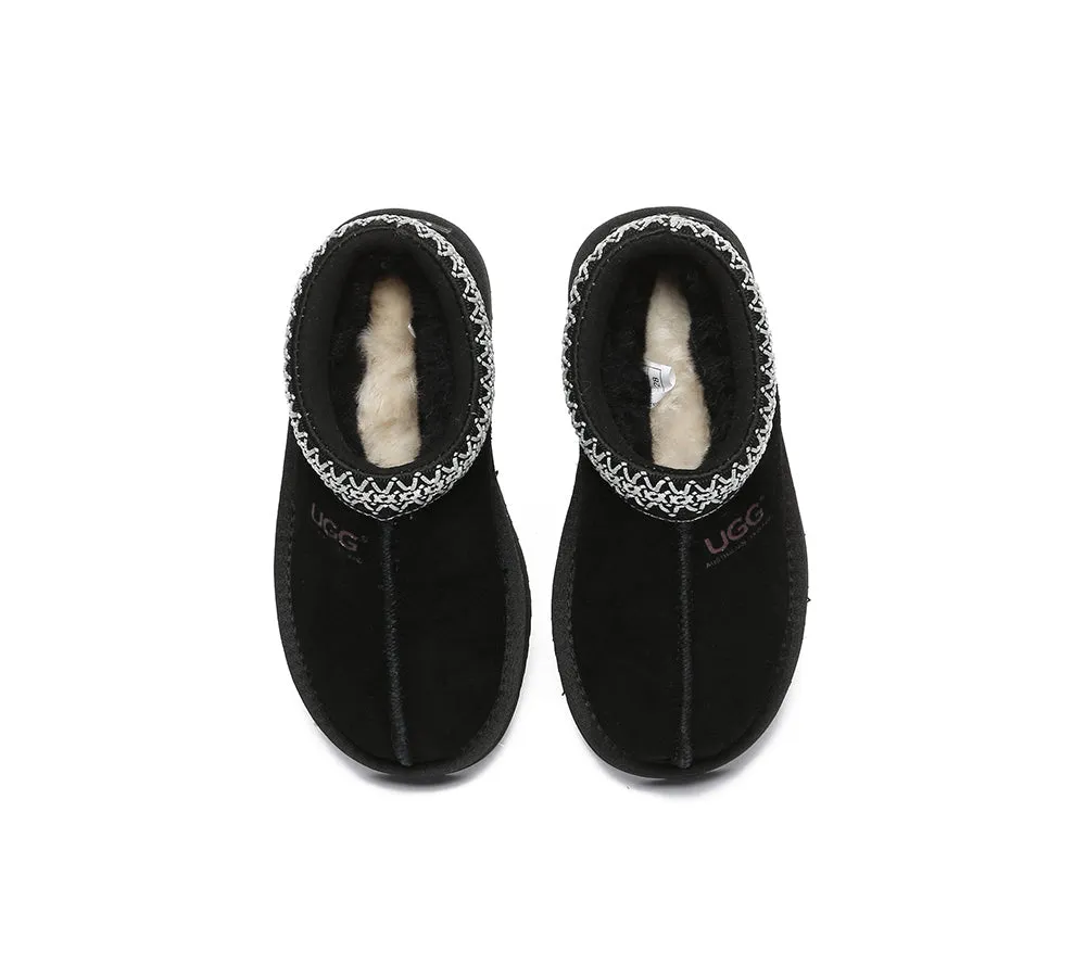 AUSTRALIAN SHEPHERD® UGG Slippers Kids Sheepskin Wool Ankle Tazzy Hippie
