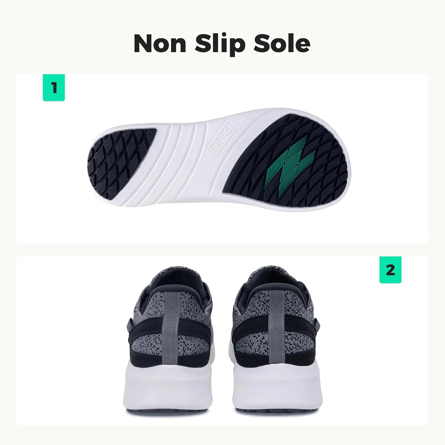Autper Men's Wide Toe Box Minimalist Barefoot Sneakers Zero Drop Sole Slip On Walking Shoes Comfortable Wide Width Tennis Shoes for Man Size 7-12