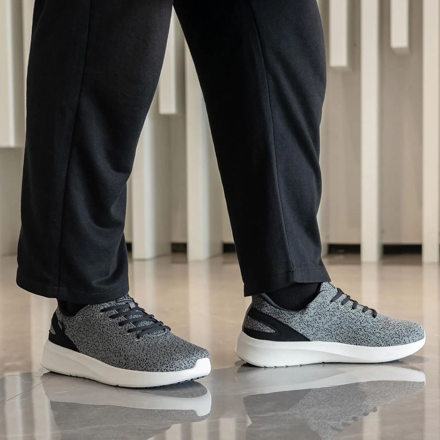 Autper Men's Wide Toe Box Minimalist Barefoot Sneakers Zero Drop Sole Slip On Walking Shoes Comfortable Wide Width Tennis Shoes for Man Size 7-12