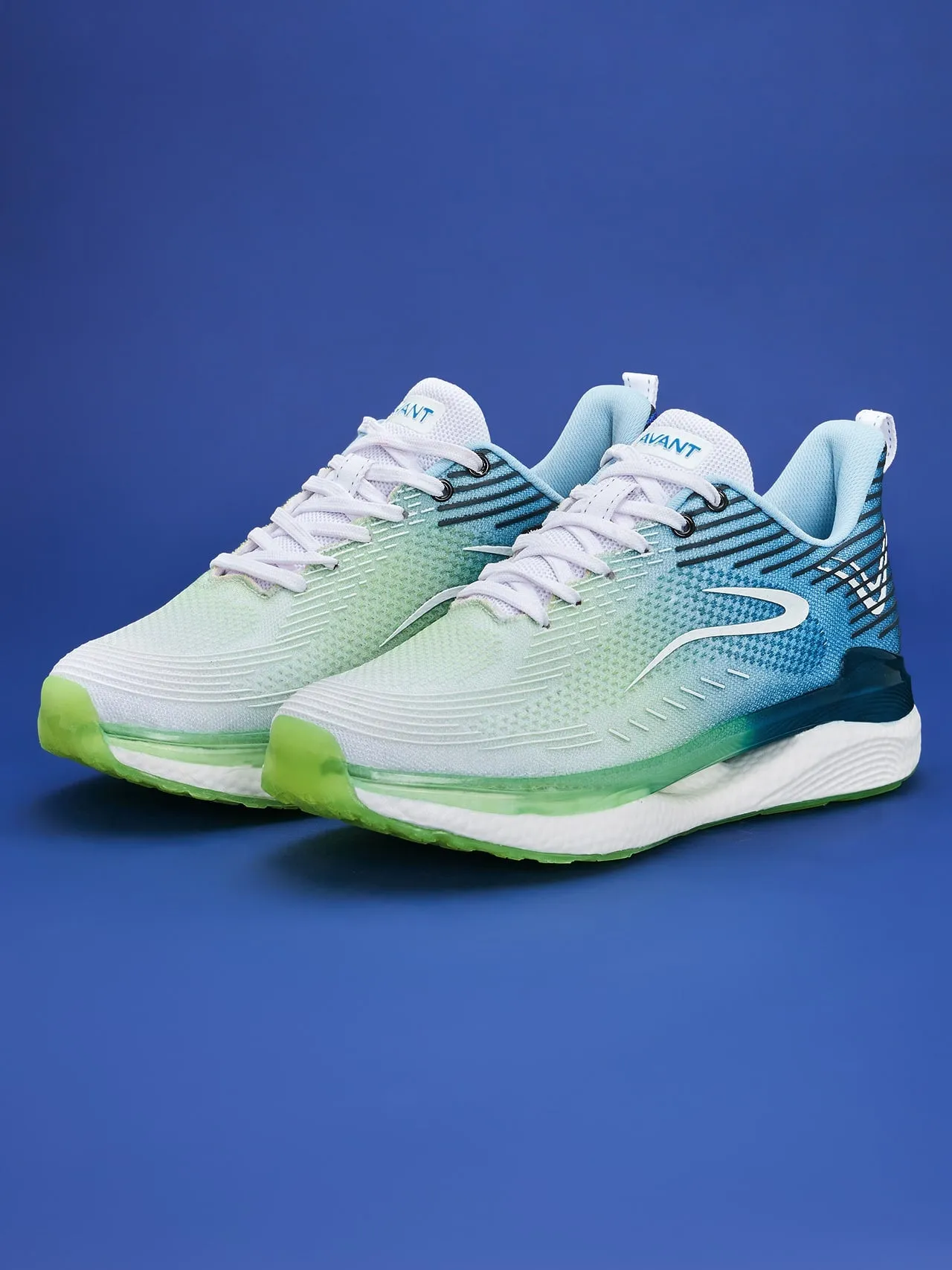 Avant Men's BounceMax Walking shoes-White/Blue/Green