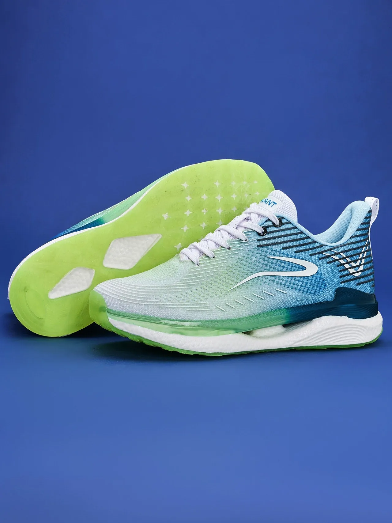 Avant Men's BounceMax Walking shoes-White/Blue/Green