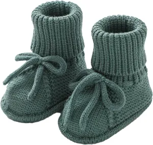 Baby Booties Newborn Sock Boots Hand Knitting Crochet Infant Boy Girl Cozy Shoes Indoor Breathable Walking Shoes