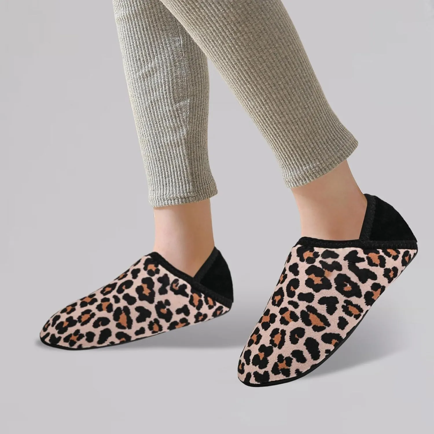 Ballet Comfortable Dressy Slip On Flat Indoor Cotton Bag Heels Socks Shoes Soft Soled Home Womens Pointed Toe Flats Knit