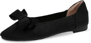 Ballet Flats Shoes for Women Mary Jane Flats Bowknot Dressy Comfortable Pointed Toe Slip On Ballerina Flat Shoes Comfortable and Elegant