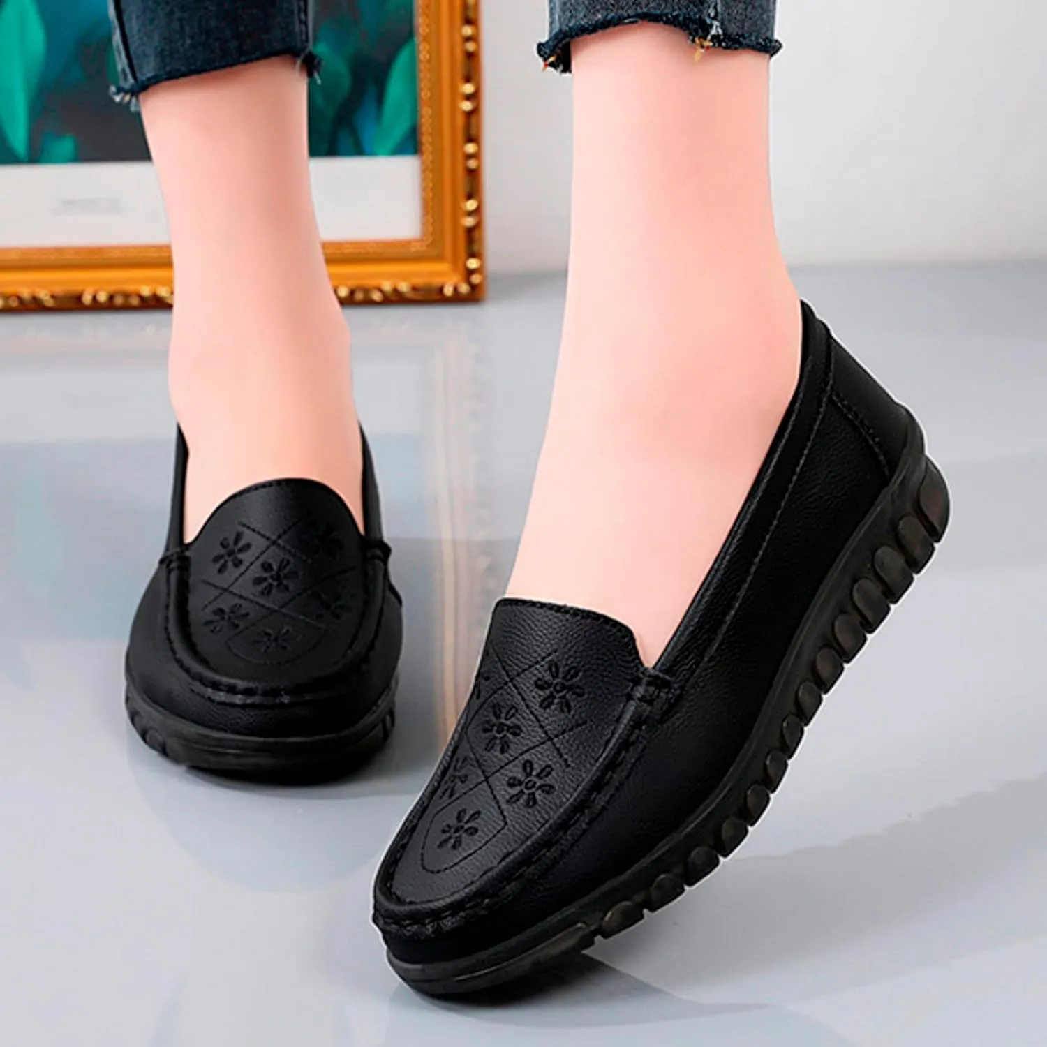 Barefoot Shoes Women Fashion Sneakers for Women 2024 Black Loafers Women Closed Head Cute Cozy Christmas Running Shoes Women Wide Toe Box Trendy Casual