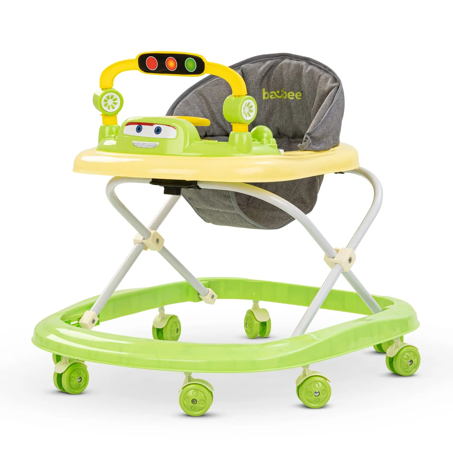 Baybee Luno Baby Walker for Kids with 3 Height Adjustable, Tray & Removeable Musical Toys